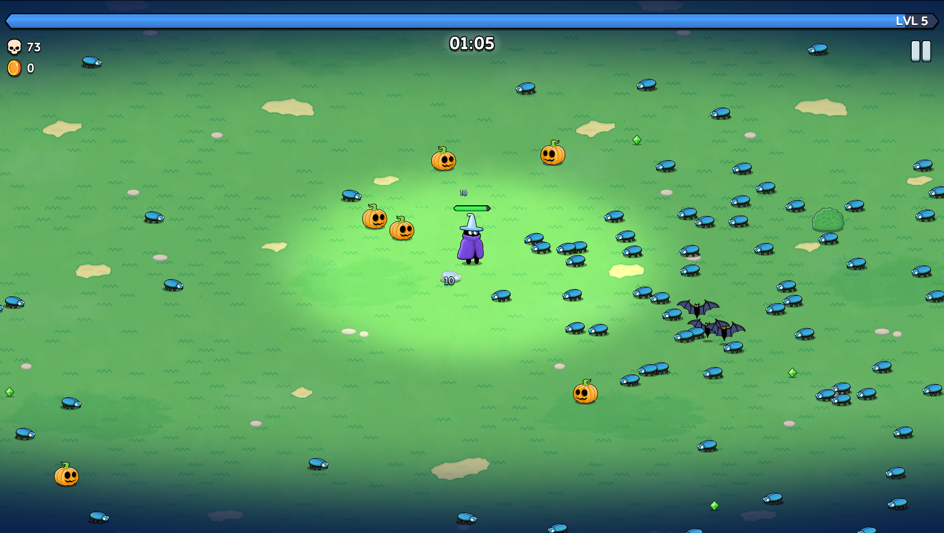 Monster Survivors Game - Character battling waves of monsters in a survival action game